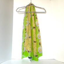 Load image into Gallery viewer, Moschino Olive Oyl Popeye Silk Scarf Yellow Green Floral Made in Italy