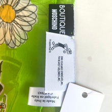 Load image into Gallery viewer, Moschino Olive Oyl Popeye Silk Scarf Yellow Green Floral Made in Italy