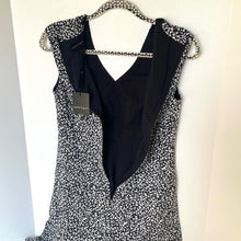 Load image into Gallery viewer, Nanette Lepore Womens Black Silk Dress 2 Asymmetrical Hem Sleeveless V Neck - Luxe Fashion Finds