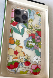 Kate Spade iPhone 14 PRO MAX Case Flower Bed Clear Protective Hard Shell