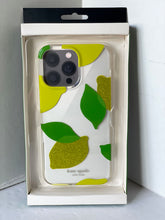 Load image into Gallery viewer, Kate Spade iPhone 14 PRO MAX Case Lemon Drop Glitter Clear Hard Shell Protect