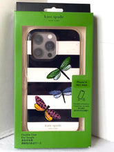 Load image into Gallery viewer, Kate Spade iPhone 14 PRO MAX Case Dragon Fly Stripe Luck Protective Hard Shell