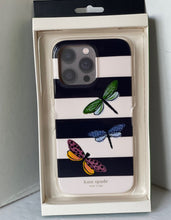 Load image into Gallery viewer, Kate Spade iPhone 14 PRO MAX Case Dragon Fly Stripe Luck Protective Hard Shell