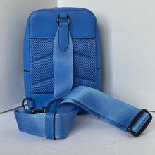 Load image into Gallery viewer, Coach Gotham Sling Pack 13 Blue Leather Small Shoulder Bag CR849