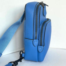 Load image into Gallery viewer, Coach Gotham Sling Pack 13 Blue Leather Small Shoulder Bag CR849