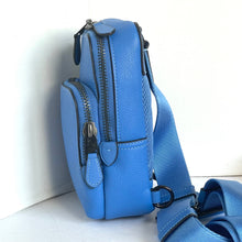 Load image into Gallery viewer, Coach Gotham Sling Pack 13 Blue Leather Small Shoulder Bag CR849