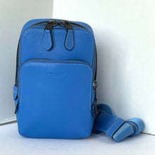 Load image into Gallery viewer, Coach Gotham Sling Pack 13 Blue Leather Small Shoulder Bag CR849