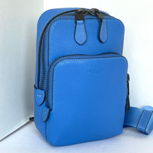 Load image into Gallery viewer, Coach Gotham Sling Pack 13 Blue Leather Small Shoulder Bag CR849