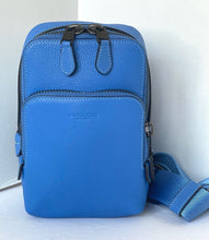 Load image into Gallery viewer, Coach Gotham Sling Pack 13 Blue Leather Small Shoulder Bag CR849