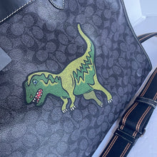 Load image into Gallery viewer, Coach Field Tote 40 Rexy Large Black Signature Canvas Crossbody CF077 Mascot