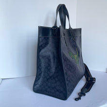 Load image into Gallery viewer, Coach Field Tote 40 Rexy Large Black Signature Canvas Crossbody CF077 Mascot