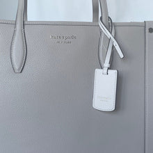 Load image into Gallery viewer, Kate Spade Market Pebbled Leather Medium Tote Light Taupe Beige Shoulder Bag