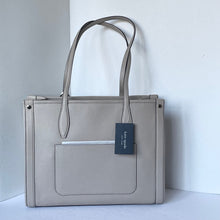 Load image into Gallery viewer, Kate Spade Market Pebbled Leather Medium Tote Light Taupe Beige Shoulder Bag