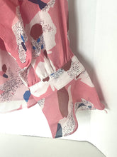 Load image into Gallery viewer, Tanya Taylor Silk Floral Top Pink Boat Neck Bell Cuff Hand Painted 4