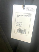 Load image into Gallery viewer, Theory Sleeveless A-Line Wrap Dress 12 Dark Navy Linen Blend Caliver 2