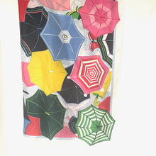 Load image into Gallery viewer, Kate Spade Silk Square Scarf Umbrella 30x30 White Multi Lightweight Spring