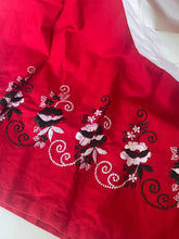 Load image into Gallery viewer, Vintage Red Dirndl Trachten Dress Embroidered Lace Blouse Apron Oktoberfest EU 40