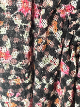 Load image into Gallery viewer, Free People Astra Peasant Top Black Pink Floral Puff Sleeve Womens Small