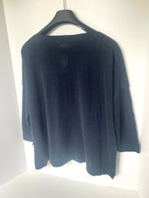 Load image into Gallery viewer, Naïf Linen Boat Neck Sweater Womens Large Blue Long Sleeve Relaxed Fit