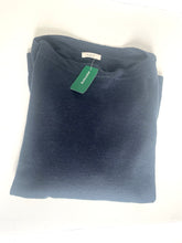 Load image into Gallery viewer, Naïf Linen Boat Neck Sweater Womens Large Blue Long Sleeve Relaxed Fit