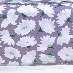 Kate Spade King Floral Duvet Cover Set Lilac Carnation Cotton 3-Piece 94 x110