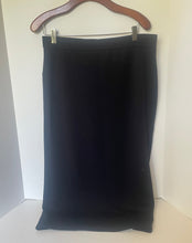 Load image into Gallery viewer, Eileen Fisher Flex Ponte Pencil Skirt Black Tencel Stretch Elastic Waist M