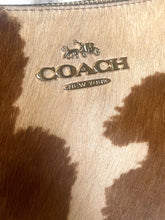 Load image into Gallery viewer, Coach Teri Shoulder Bag  Haircalf Cow Print CDW45 Brown Leather Gold Tone D