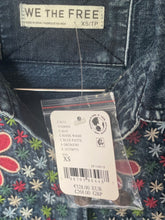 Load image into Gallery viewer, We The Free Rainbow Floral Embroidered Denim Shirt Jacket XS