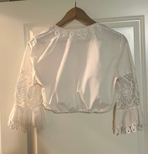 Load image into Gallery viewer, Vintage Red Dirndl Trachten Dress Embroidered Lace Blouse Apron Oktoberfest EU 40