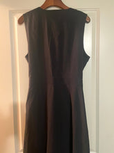 Load image into Gallery viewer, Theory Sleeveless A-Line Wrap Dress 12 Dark Navy Linen Blend Caliver 2