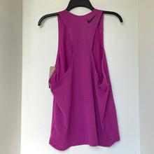 Load image into Gallery viewer, Purple sleeveless dress on a hanger against a white wall