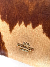 Load image into Gallery viewer, Coach Ashton Wristlet CDY07 Haircalf Cow Print Leather Clutch Brown D