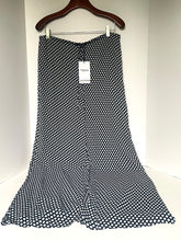 Load image into Gallery viewer, Theory Blue Geometric Crepe Wide-Leg Drawstring Pants Womens Small