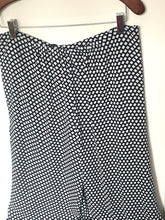 Load image into Gallery viewer, Theory Blue Geometric Crepe Wide-Leg Drawstring Pants Womens Small