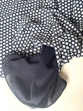 Load image into Gallery viewer, Theory Blue Geometric Crepe Wide-Leg Drawstring Pants Womens Small