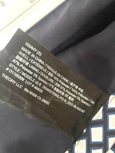 Load image into Gallery viewer, Theory Blue Geometric Crepe Wide-Leg Drawstring Pants Womens Small