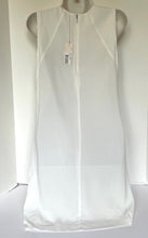 Load image into Gallery viewer, Rebecca Taylor Dress Womens 2 White Shift Sleeveless Short Fringed A-line Crepe