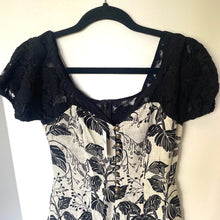 Load image into Gallery viewer, Anthropologie Jumpsuit Womens 0 Gray Wide Leg Short Sleeve Floral Lace