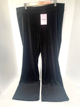 Load image into Gallery viewer, Juicy Couture Black Velour Rhinestone Logo Flare Pants Womens L Y2K