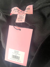 Load image into Gallery viewer, Juicy Couture Black Velour Rhinestone Logo Flare Pants Womens L Y2K