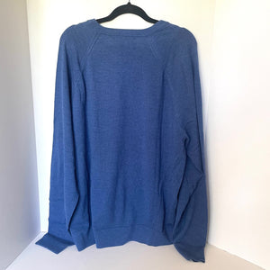 Banana Republic Merino Wool Sweater Mens XXL TALL Blue Pullover Crewneck