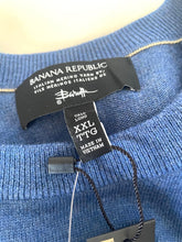 Load image into Gallery viewer, Banana Republic Merino Wool Sweater Mens XXL TALL Blue Pullover Crewneck