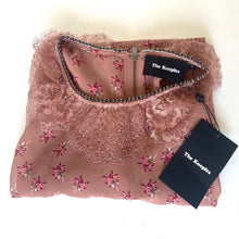 Load image into Gallery viewer, The Kooples Floral Beaded Lace Top Womens Pink Bell Sleeve Boho Blouse
