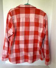Load image into Gallery viewer, Outerknown Blanket Plaid Shirt Womens M/L Flannel Long Sleeve Pink Orange