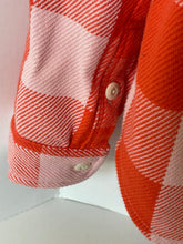Load image into Gallery viewer, Outerknown Blanket Plaid Shirt Womens M/L Flannel Long Sleeve Pink Orange