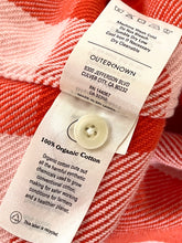 Load image into Gallery viewer, Outerknown Blanket Plaid Shirt Womens M/L Flannel Long Sleeve Pink Orange