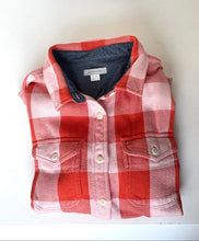 Load image into Gallery viewer, Outerknown Blanket Plaid Shirt Womens M/L Flannel Long Sleeve Pink Orange