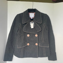 Load image into Gallery viewer, Anthropologie Peacoat Gray Cropped Jacket Womens 2 Ett:twa Blazer