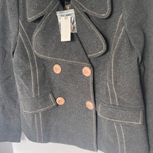 Load image into Gallery viewer, Anthropologie Peacoat Gray Cropped Jacket Womens 2 Ett:twa Blazer