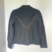Load image into Gallery viewer, Anthropologie Peacoat Gray Cropped Jacket Womens 2 Ett:twa Blazer